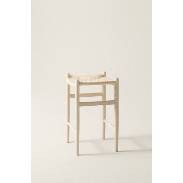 Barová stolička z jilmového dřeva ve světle přírodní barvě (výška sedáku 63 cm) Nattavaara – Jotex-image-1