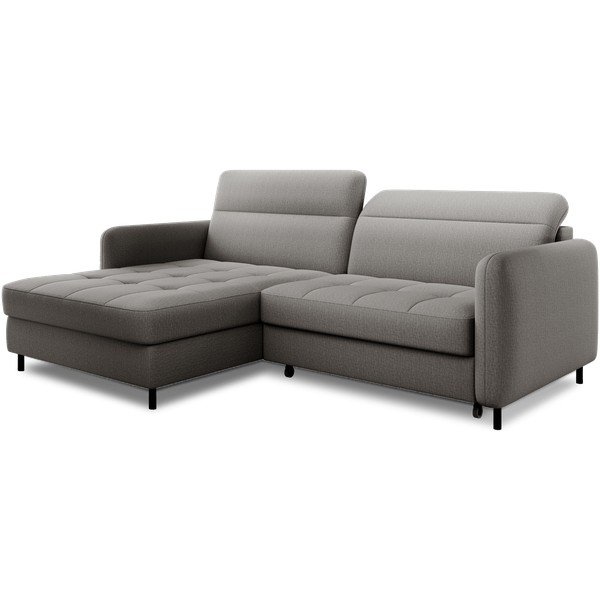 Šedá sametová rozkládací/s úložným prostorem rohová pohovka (levý roh/s lenoškou) Gomsi – ELTAP-image-2