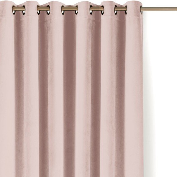 Světle růžový sametový dimout závěs 265x175 cm Velto – Filumi