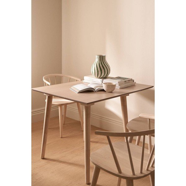 Rozkládací jídelní stůl s přídavnou deskou v dekoru jilmu 80x80 cm Jolina – Ellos Home-image-2