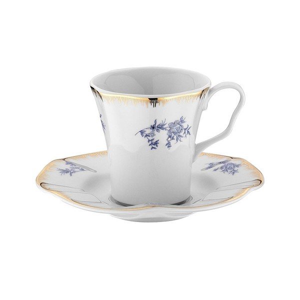 Sada 6 porcelánových šálků s podšálky Kutahya Miragho