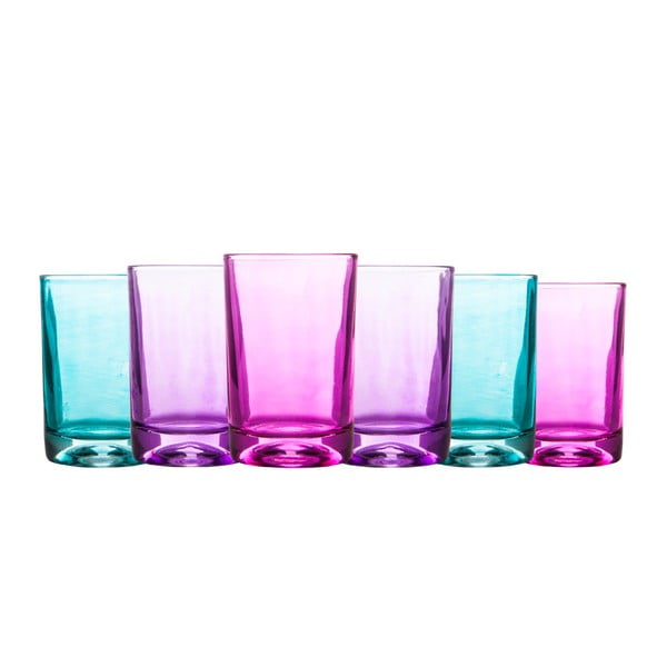 Sada 6 barevných sklenic Azra