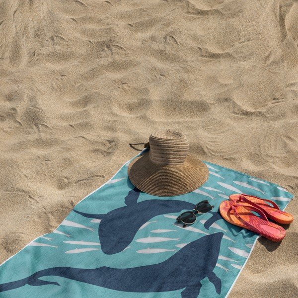 Modrá plážová osuška 90x180 cm Dolphin – DecoKing-image-4