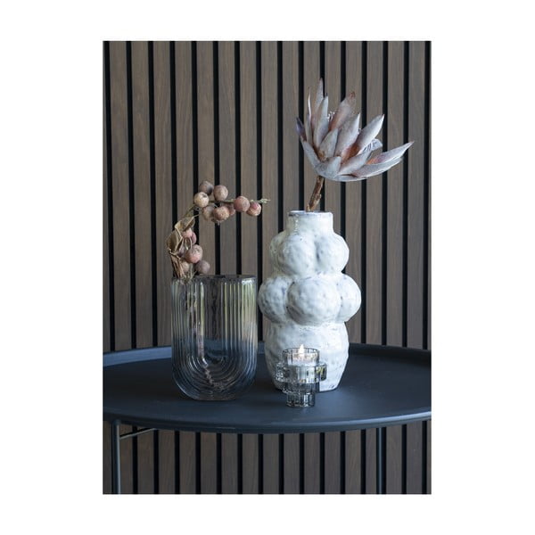 Světle šedá skleněná váza (výška 19 cm) – House Nordic-image-1