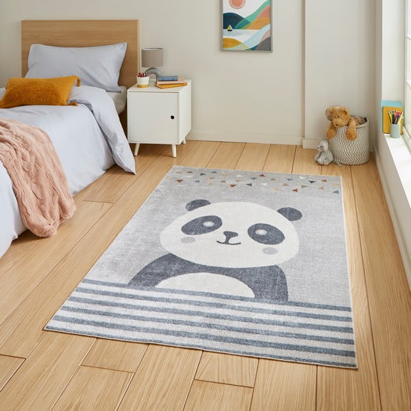Světle šedý dětský koberec 120x170 cm Vida Kids Panda – Think Rugs-image-1