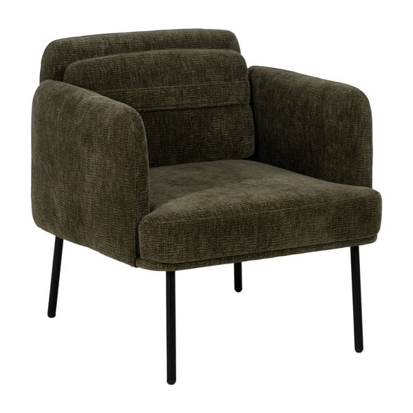 Zelené žinylkové křeslo Bind – Ixia