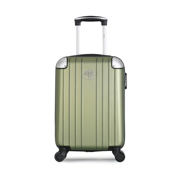 Světle zelené skořepinové zavazadlo na 4 kolečkách LPB Amelie, 31 l