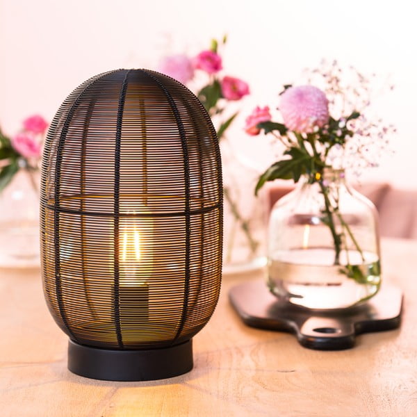 Černá stolní lampa (výška 30 cm) Ophra – Light & Living-image-2