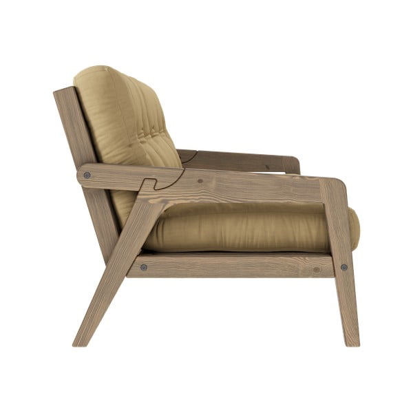 Žlutá rozkládací pohovka 204 cm Grab - Karup Design-image-4