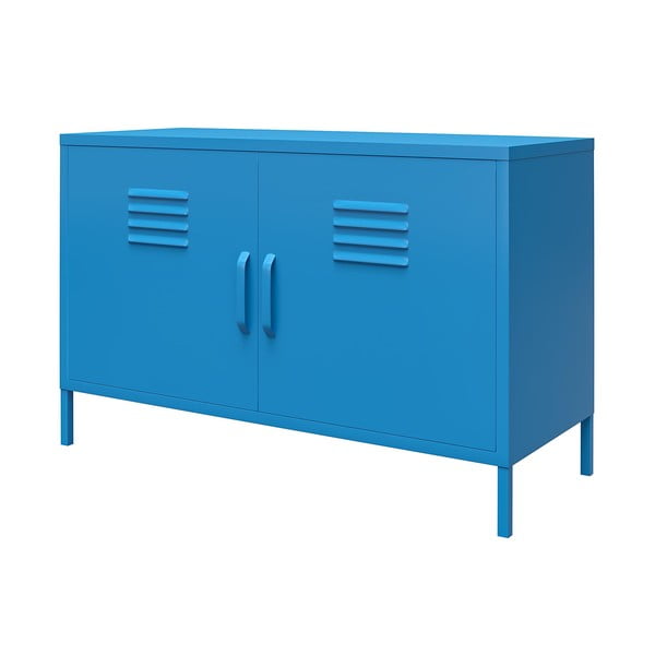 Modrá kovová skříňka Novogratz Cache, 100 x 64 cm-image-2