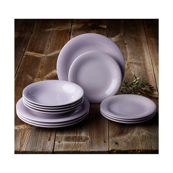 12dilná fialová porcelánová sada nádobí Like by Villeroy & Boch Group-image-1