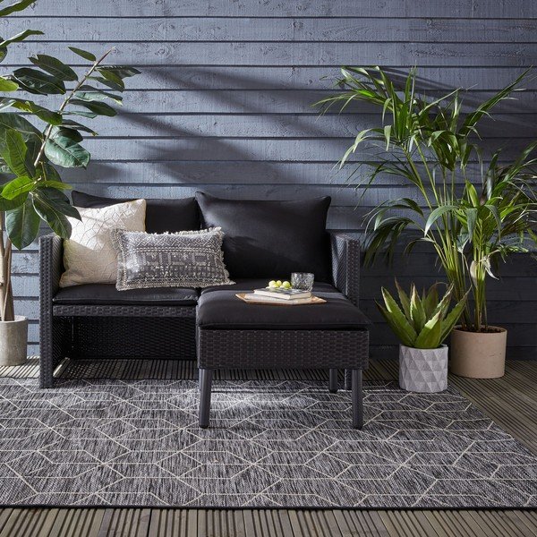 Šedý venkovní koberec 170x120 cm Napoli - Flair Rugs-image-1
