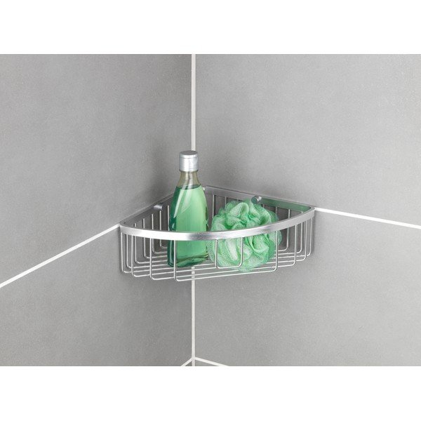 Nástěnná rohová polička do koupelny Wenko Gomo-image-2