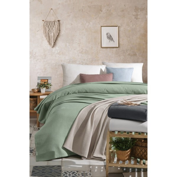 Bílý bavlněný přehoz na dvoulůžko 220x240 cm - Mijolnir-image-2