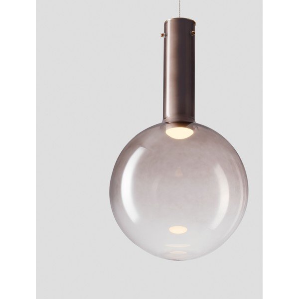 Hnědé skleněné LED stmívatelné závěsné svítidlo ø 30 cm Nostos – Nova Luce-image-1