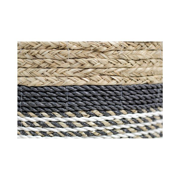 Sada 3 úložných košíků HSM collection Raffia Natural Gris-image-2