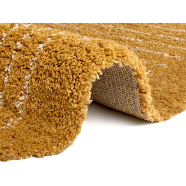 Okrově žlutý kulatý koberec ø 120 cm Dion – Hanse Home-image-2