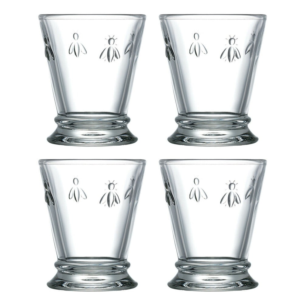 Sada 4 skleněných sklenic La Rochère Abeille Caresso