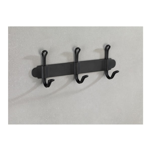 Černý trojitý samodržící nástěnný háček Wenko Nostalgia-image-4