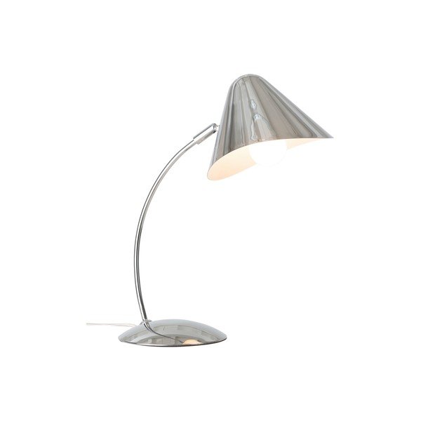 Ocelová stolní lampa s ohybatelnou konstrukcí v leskle stříbrné barvě (výška 40 cm) Nathan – Ellos Home-image-3