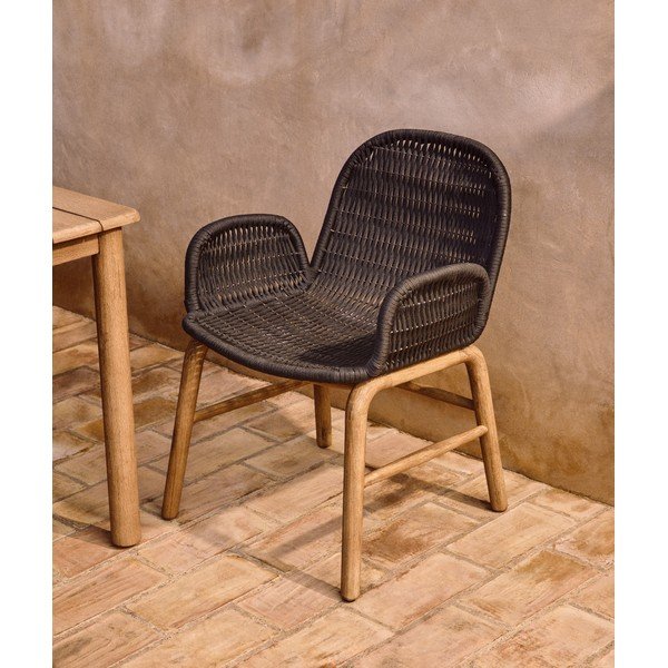 Tmavě šedá zahradní židle Alipa – Kave Home-image-1