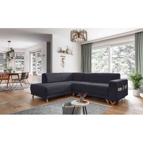 Antracitová rozkládací/s úložným prostorem rohová pohovka (levý roh/do L) Classy Sophie – Miuform-image-3