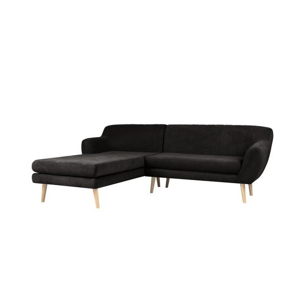 Černá pohovka s lenoškou na levé straně Mazzini Sofas Sardaigne-image-3