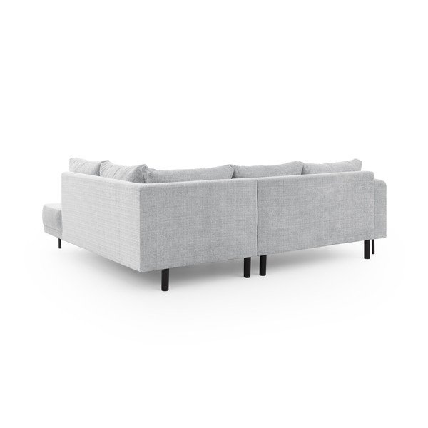 Světle šedá žinylková rohová pohovka (pravý roh/do L) Mauris  – Ropez-image-3