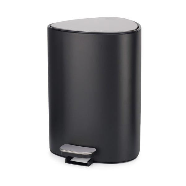 Matně černý nášlapný ocelový odpadkový koš 5 l EasyStore Luxe – Joseph Joseph