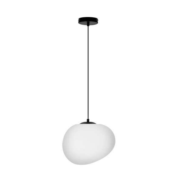 Černo-bílé závěsné svítidlo ø 30 cm Stones – Candellux Lighting