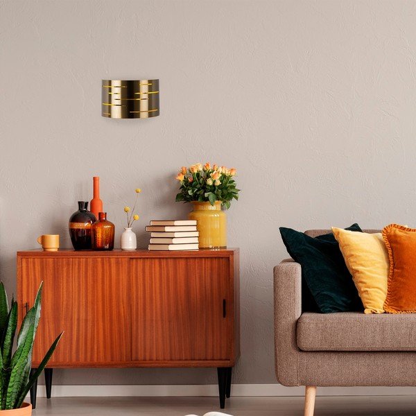 Nástěnné svítidlo ve zlaté barvě – Opviq lights-image-4