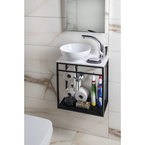 Bílé keramické kulaté umyvadlo ø 28 cm Aster – Sapho-image-3