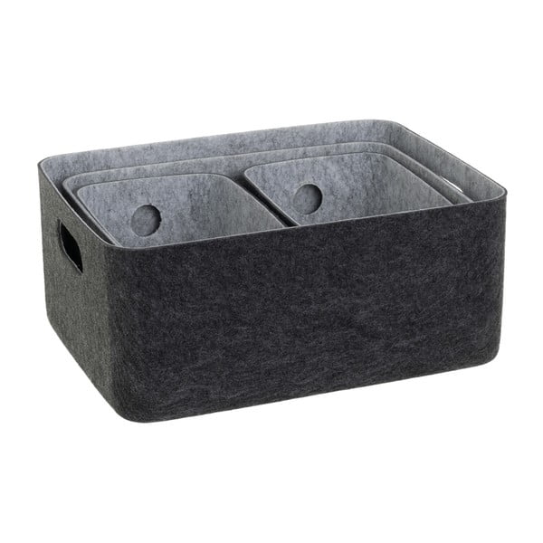 Látkové košíky v sadě 4 ks 36x27x16 cm – Casa Selección-image-1