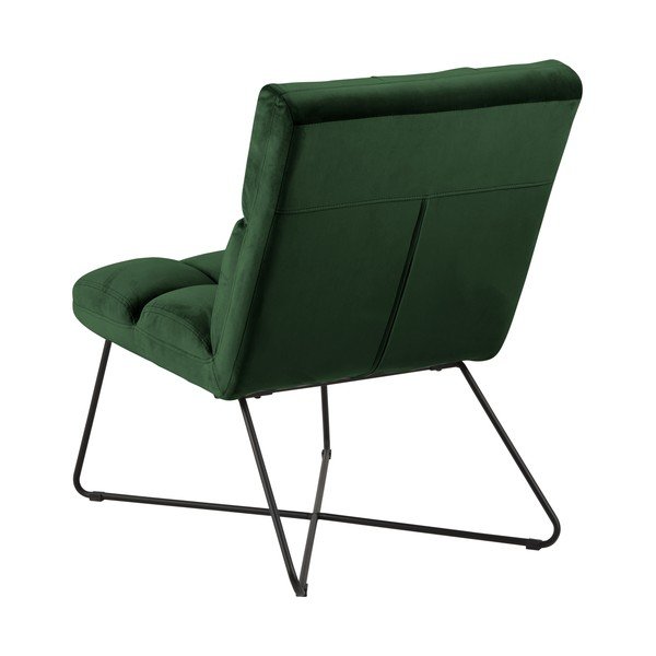 Zelené sametové křeslo Alba – Actona-image-3