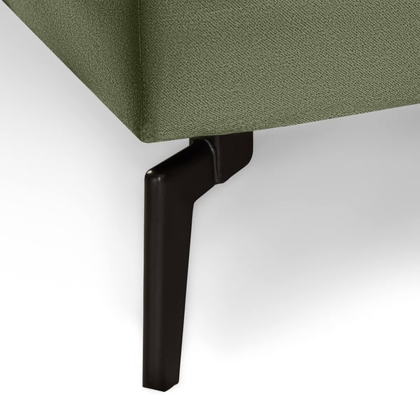 Zelená rozkládací sametová rohová pohovka Bonami Selection Fira, pravý roh-image-4