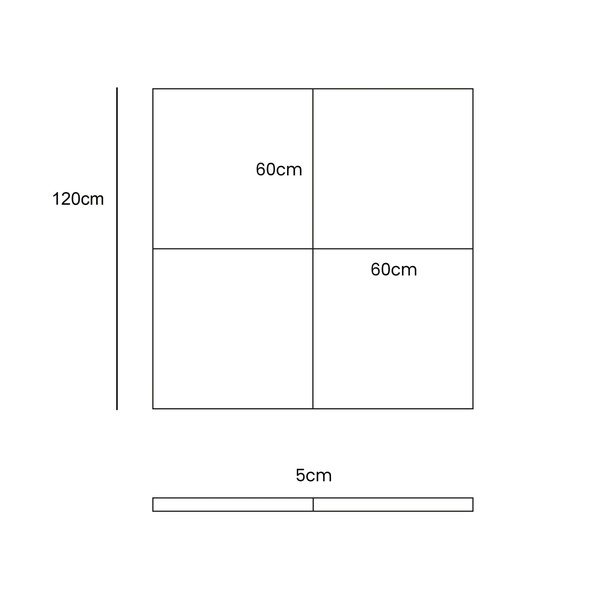 Krémová dětská hrací podložka 120x120 cm – Meowbaby-image-2
