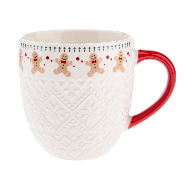 Bílý porcelánový hrnek s vánočním motivem 630 ml Knitting – Dakls