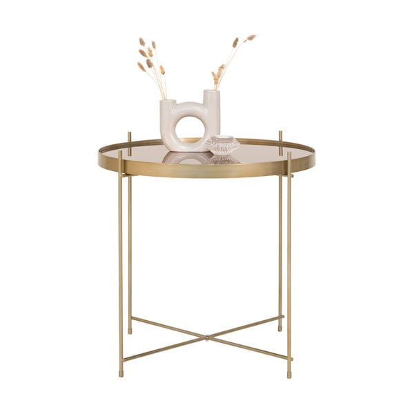 Kulatý konferenční stolek ve zlaté barvě ø 48 cm Venezia - House Nordic-image-2