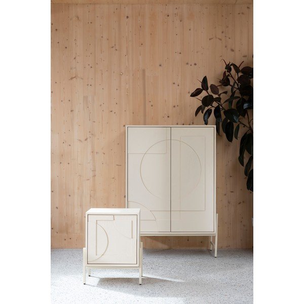 Krémová skříňka v dekoru dubu 100x140x45 cm Faces – Zuiver-image-3