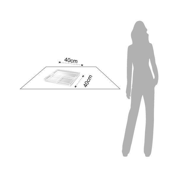 Transparentní set tácu a 3 servírovacích podnosů Tomasucci Split-image-1