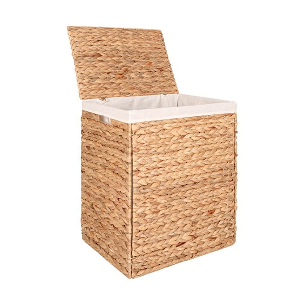 Koš na prádlo z vodního hyacintu v přírodní barvě Passo – House Nordic-image-2