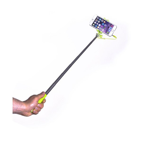 Zelená selfie tyč Celly Mini selfie, spoušť přes 3.5mm jack-image-1
