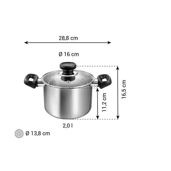 Nerezový hrnec s pokličkou na indukci 2 l Brava – Tescoma-image-3