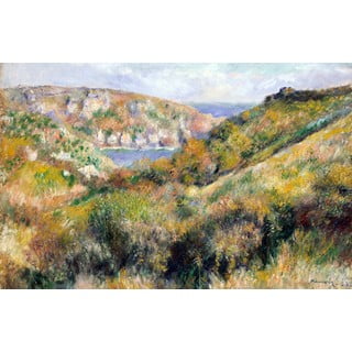 Reprodukce obrazu Auguste Renoir - Hills around the Bay of Moulin Huet, Guernsey, 60 x 40 cm