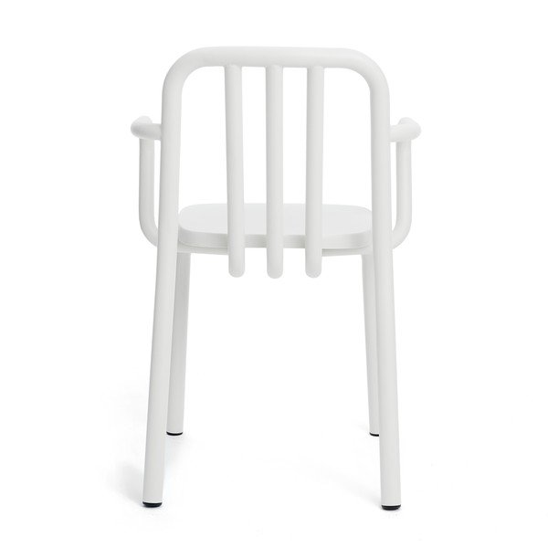 Bílá židle s područkami Mobles 114 Tube-image-2