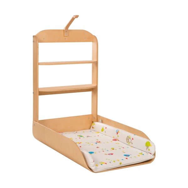 Závěsný přebalovací pult v dekoru buku v přírodní barvě Waldhochzeit – Roba