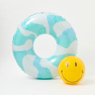 Set nafukovacího kruhu a míče Sunnylife Smiley