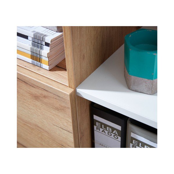 Bílá knihovna v dekoru dubu 85x120 cm Lioni - Germania-image-4