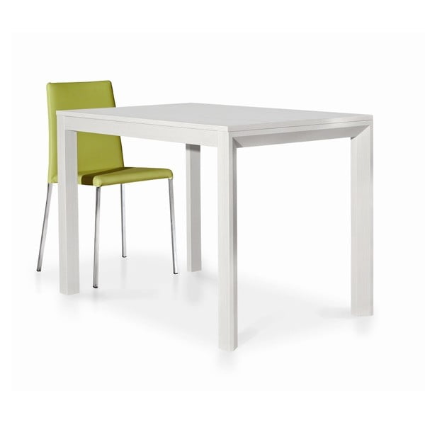 Bílý dřevěný rozkládací jídelní stůl Castagnetti Avolo, 130 cm