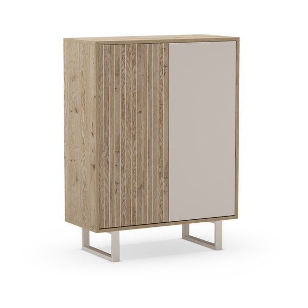 Skříňka v dekoru dubu v šedo-přírodní barvě 90x120 cm Millay – Marckeric-image-3